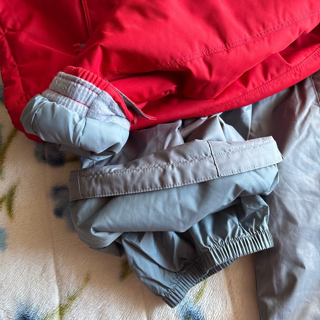 新品同様　エレッセ スキーウェアセット 赤 グレー　L