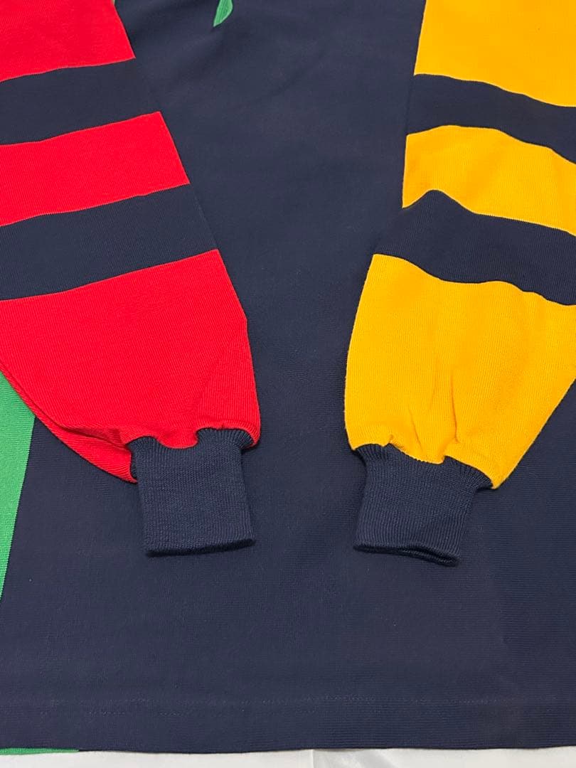 新品 Canterbury ラガーシャツ L マルチカラー 切替 90s