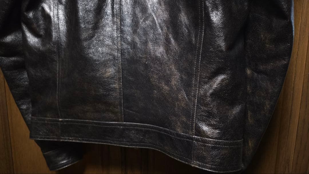 新品 EMMETI \"JURI\" 茶芯 カーフスキン　ユリ　ヴィンテージ加工　M