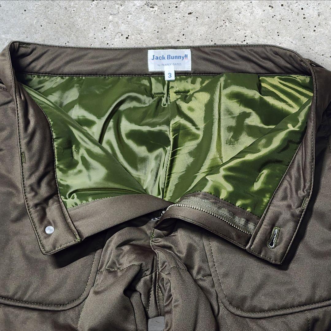 Jack Bunny!! 中綿 ゴルフパンツ レディース サイズ3(M) カーキ