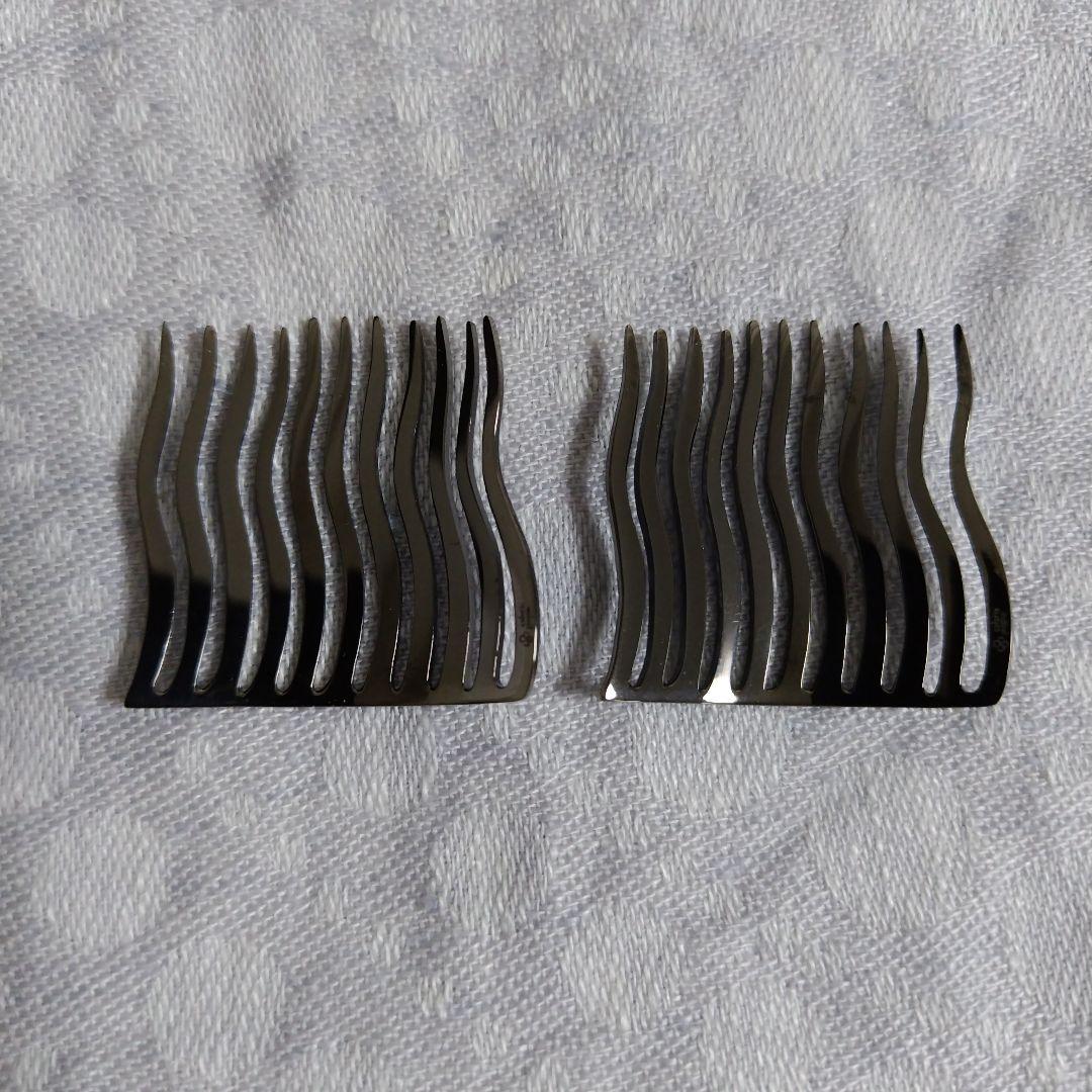 【13】コレットマルーフ ウェーブヘアピン 2個セット ツヤありブラック