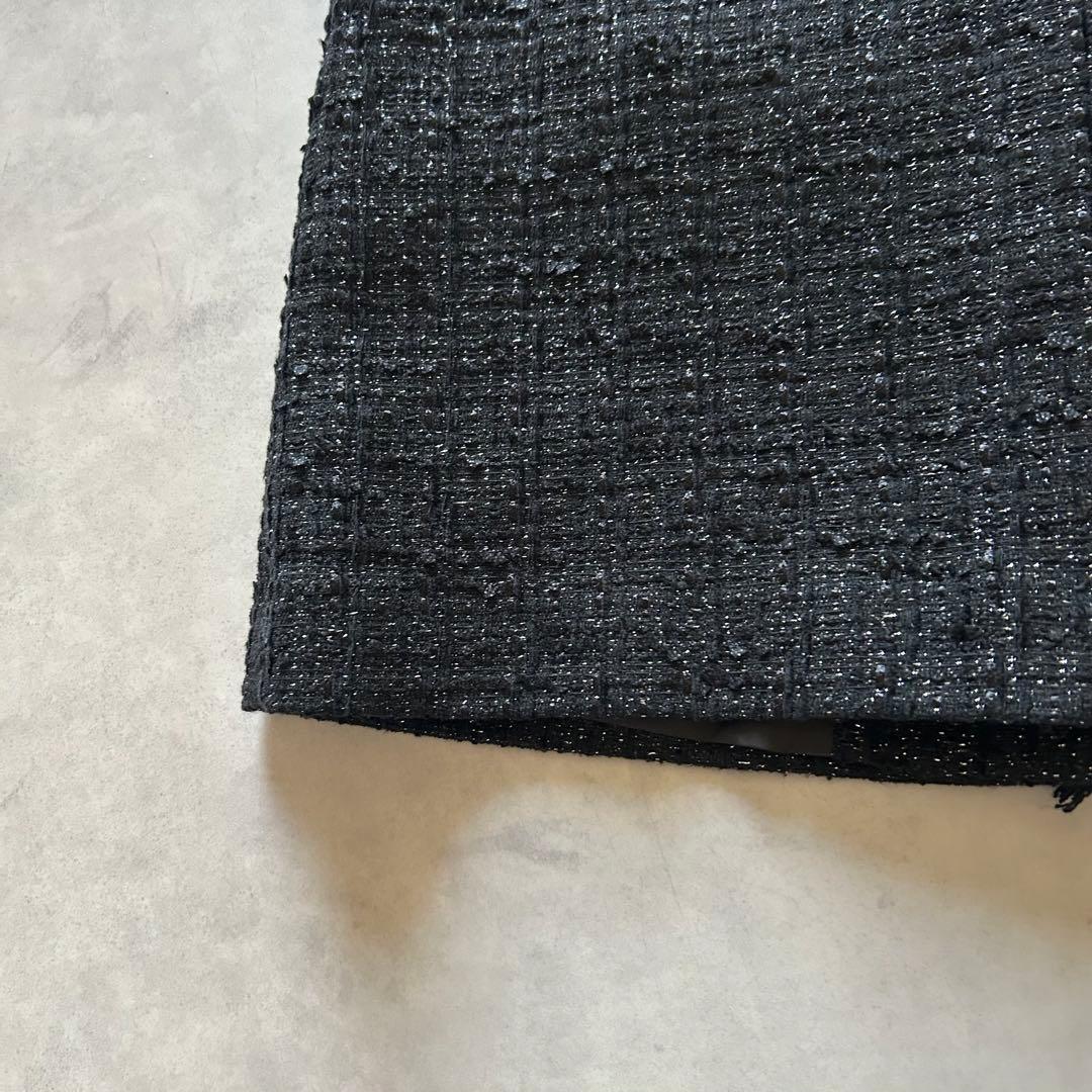 ！！専用！！ジャスグリッティー 黒 ラメ ツイード ジレ 金ボタン セレモニー