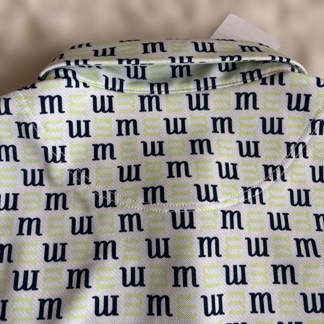 新品　マンシング 冷感速乾ストレッチ 長袖シャツ　LL 白地✖️紺緑 送料込み