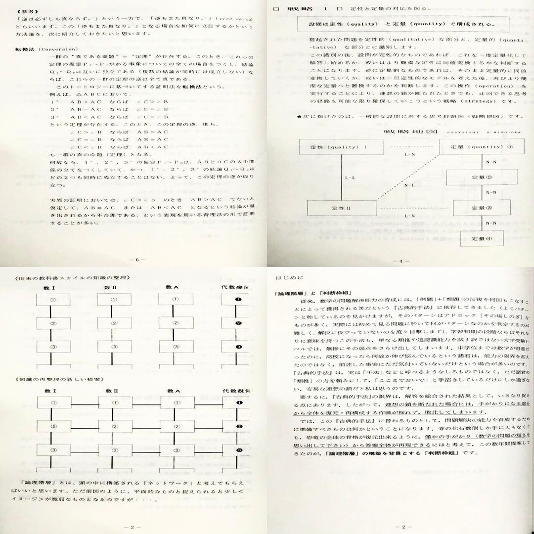 【幻の数学参考書】入試数学のロジスティックス　Stage -1,2,3　西岡康夫
