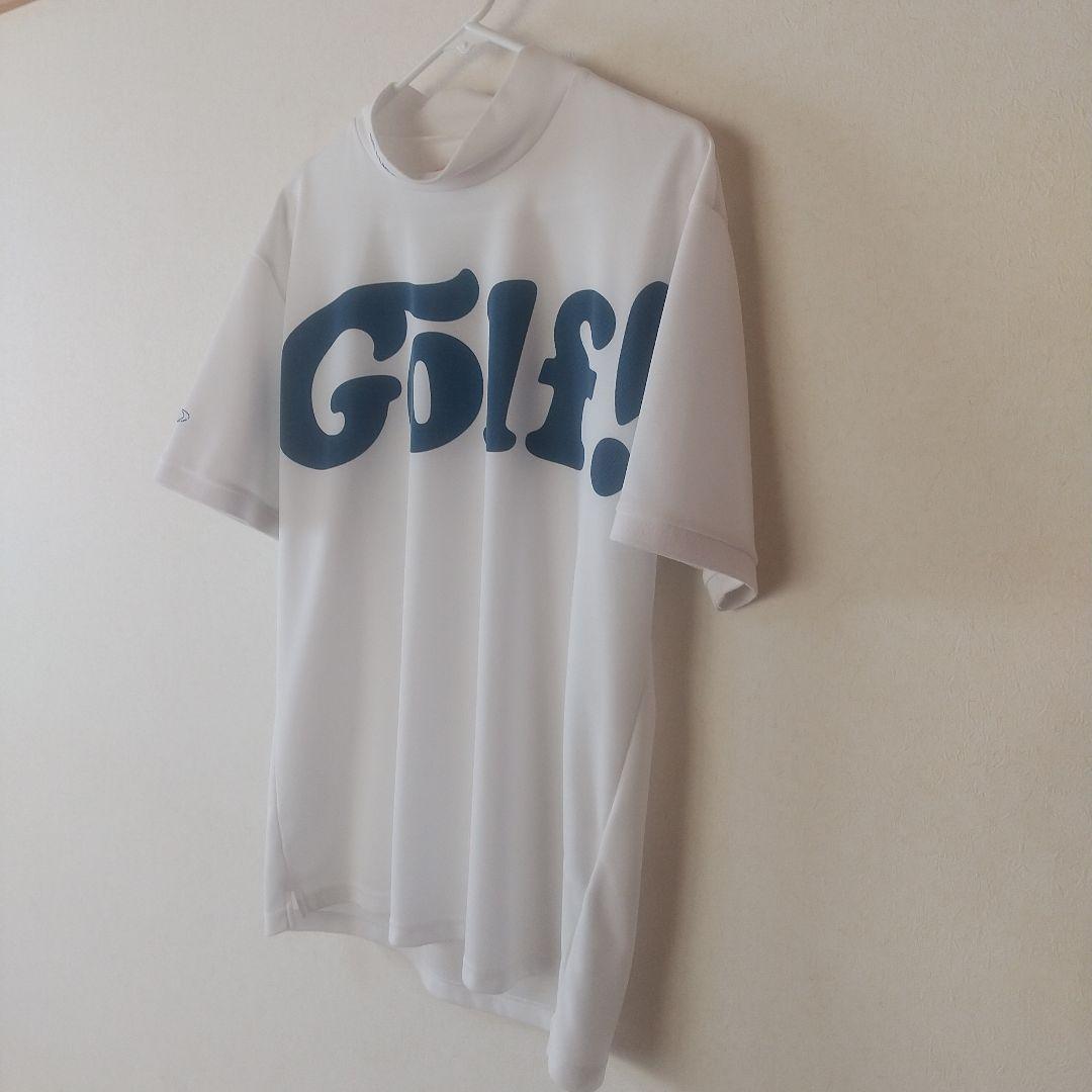 完売品ビームスゴルフ モックネック カットソー 半袖 白 ロゴ L