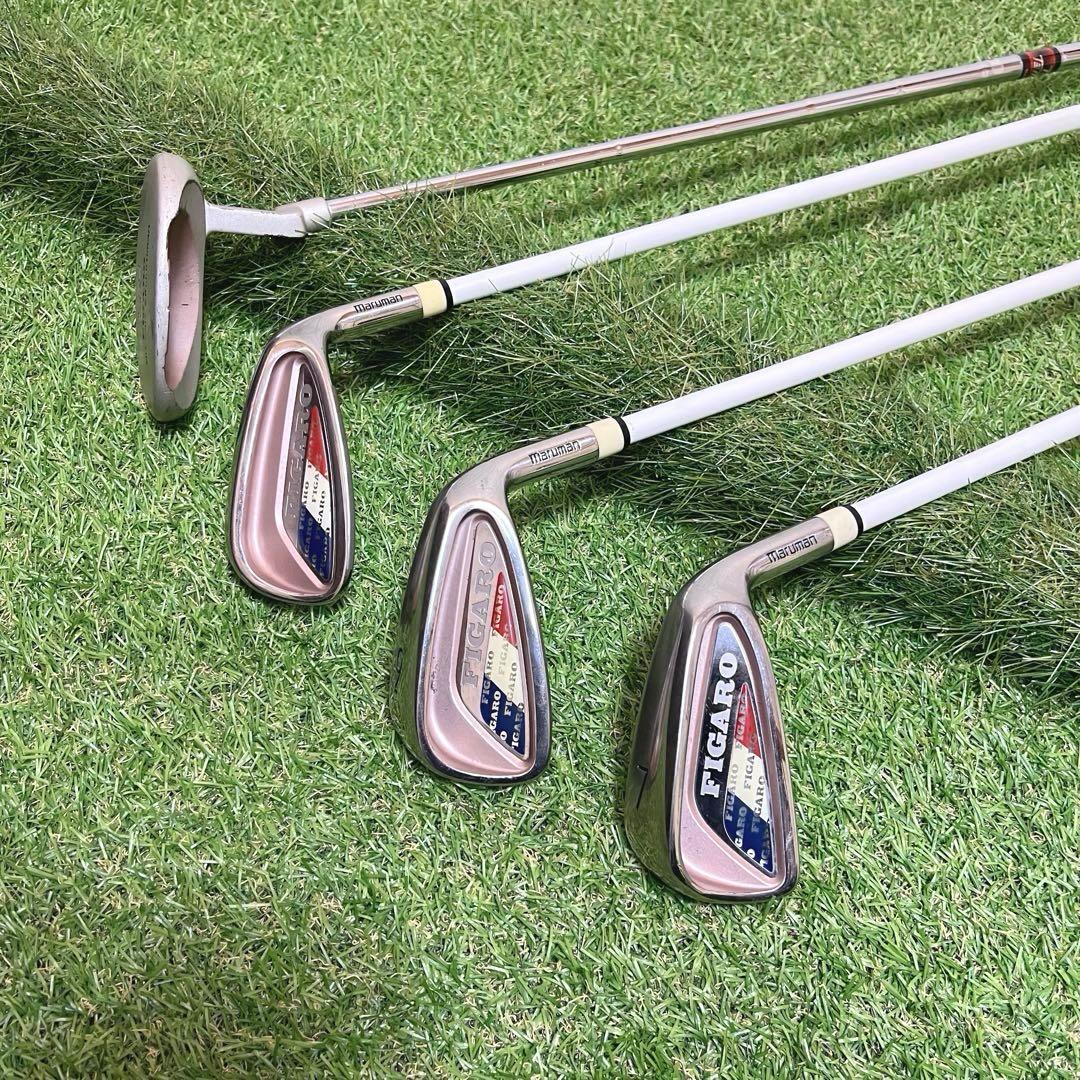 超可愛いピンク美品 初心者に優しい FIGAROレディースゴルフクラブ8本セット