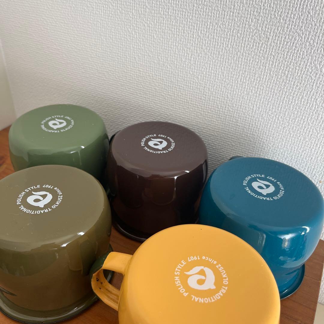 エマリアオルクシュ　ホーロー　カップ　5点