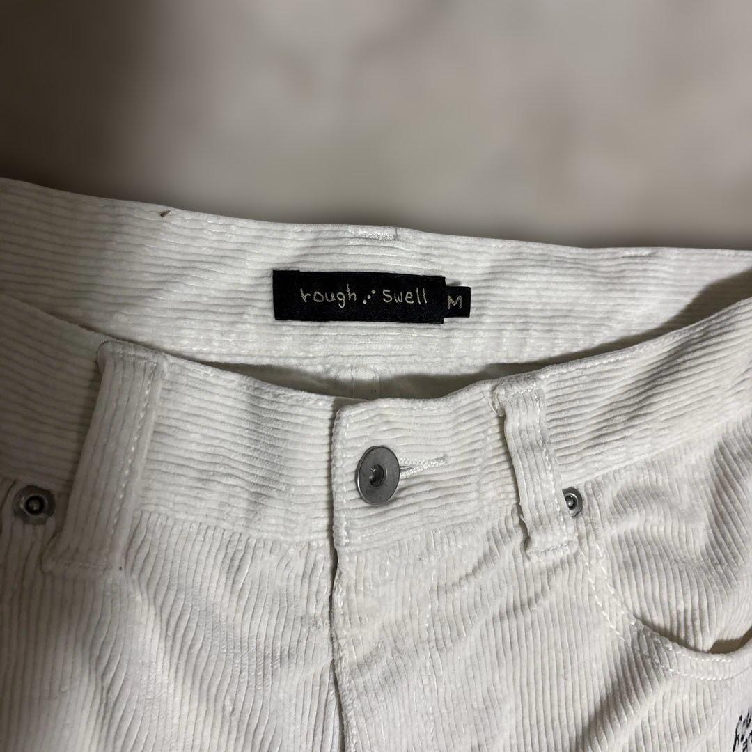 Rough and Swell ホワイトコーデロイパンツ M
