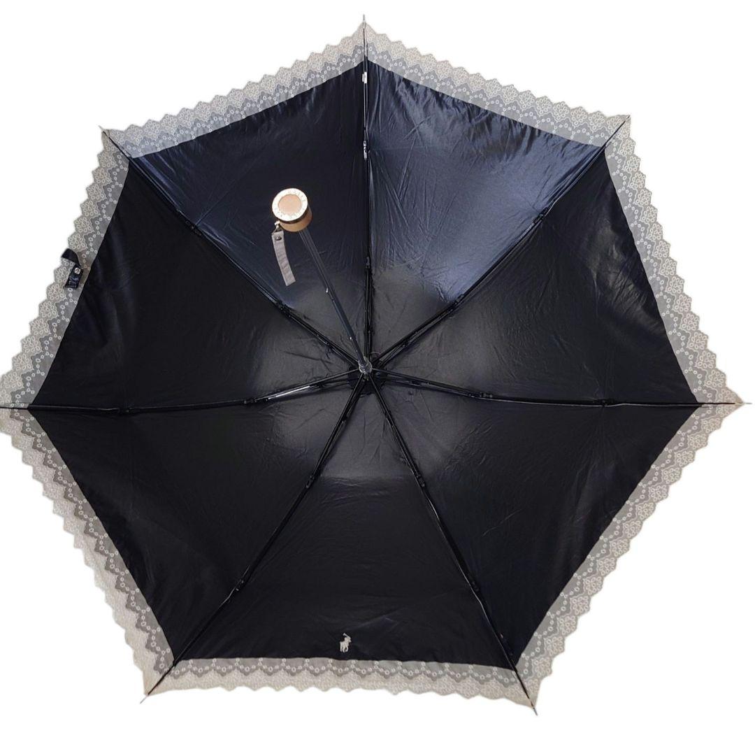 ポロラルフローレン 折りたたみ日傘 雨晴兼用 ベージュ