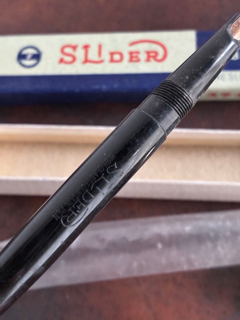 スライダー万年筆　レトロ　14金