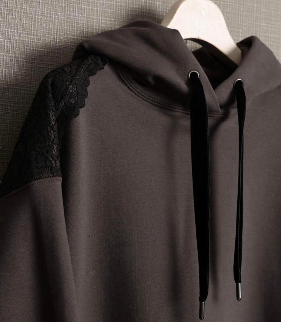 新品　未使用　完売　CHONO グレー　バックレース　フーディー　チョノ