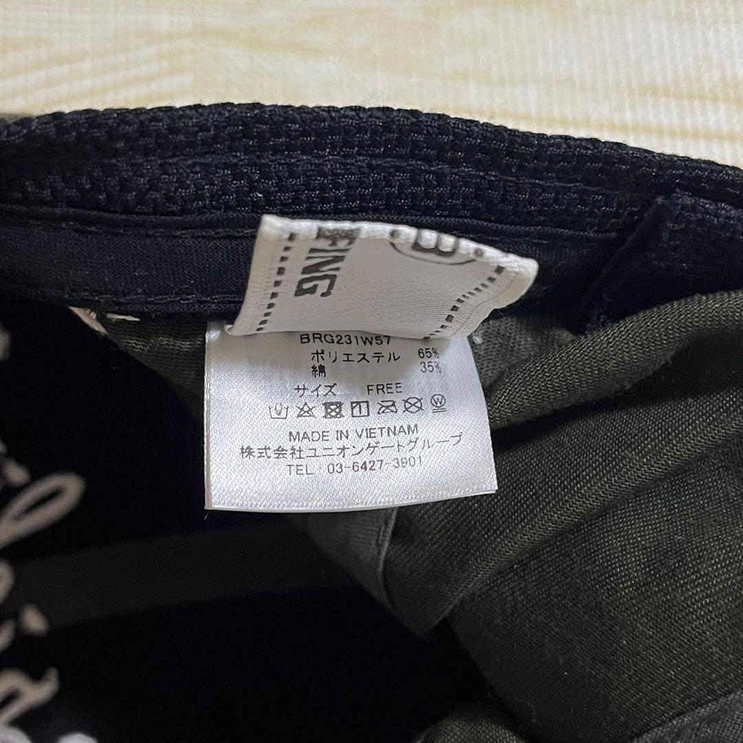 【極美品】Briefing キャップ　カーキ　ゴルフ　ユニセックス　ロゴ刺繍