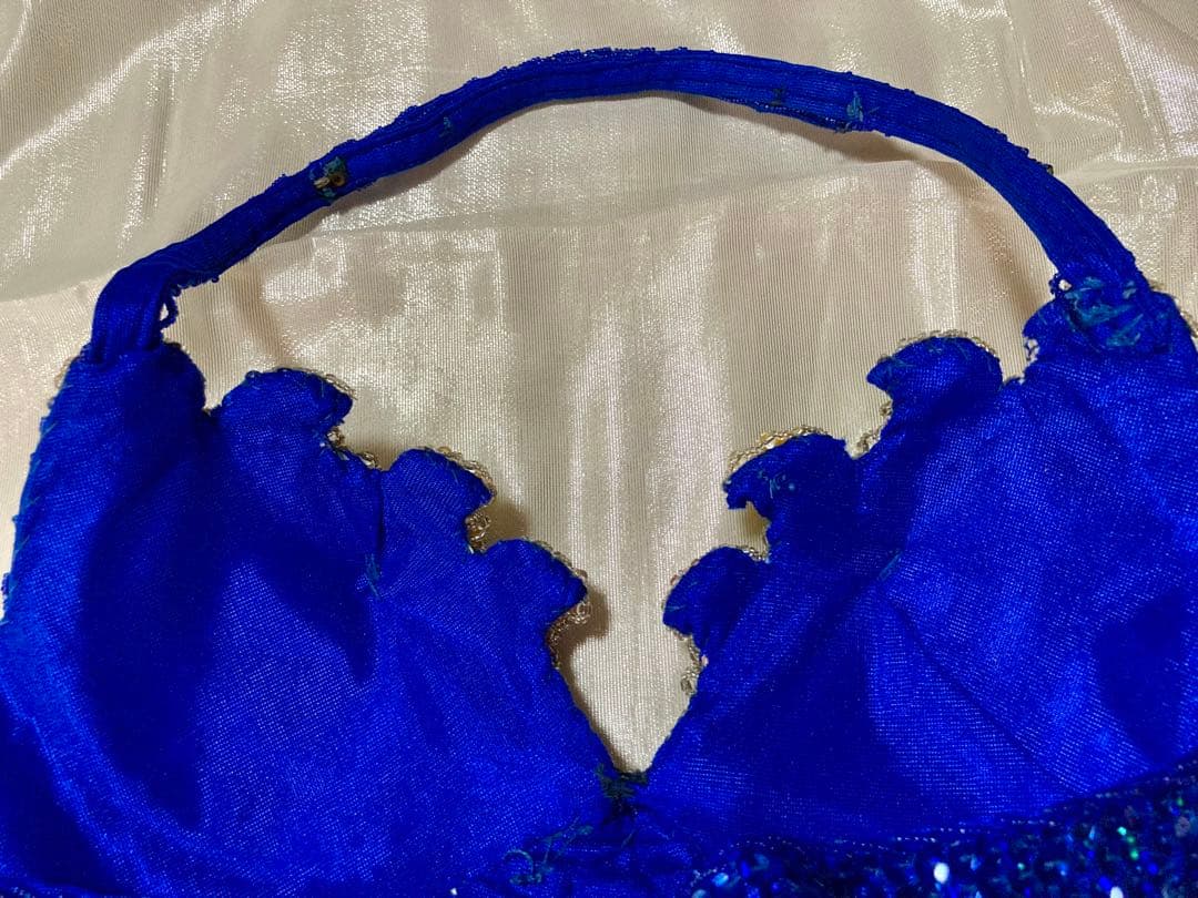 お値下げ中☆ベリーダンス衣装✴︎ブラ&ベルト(青)