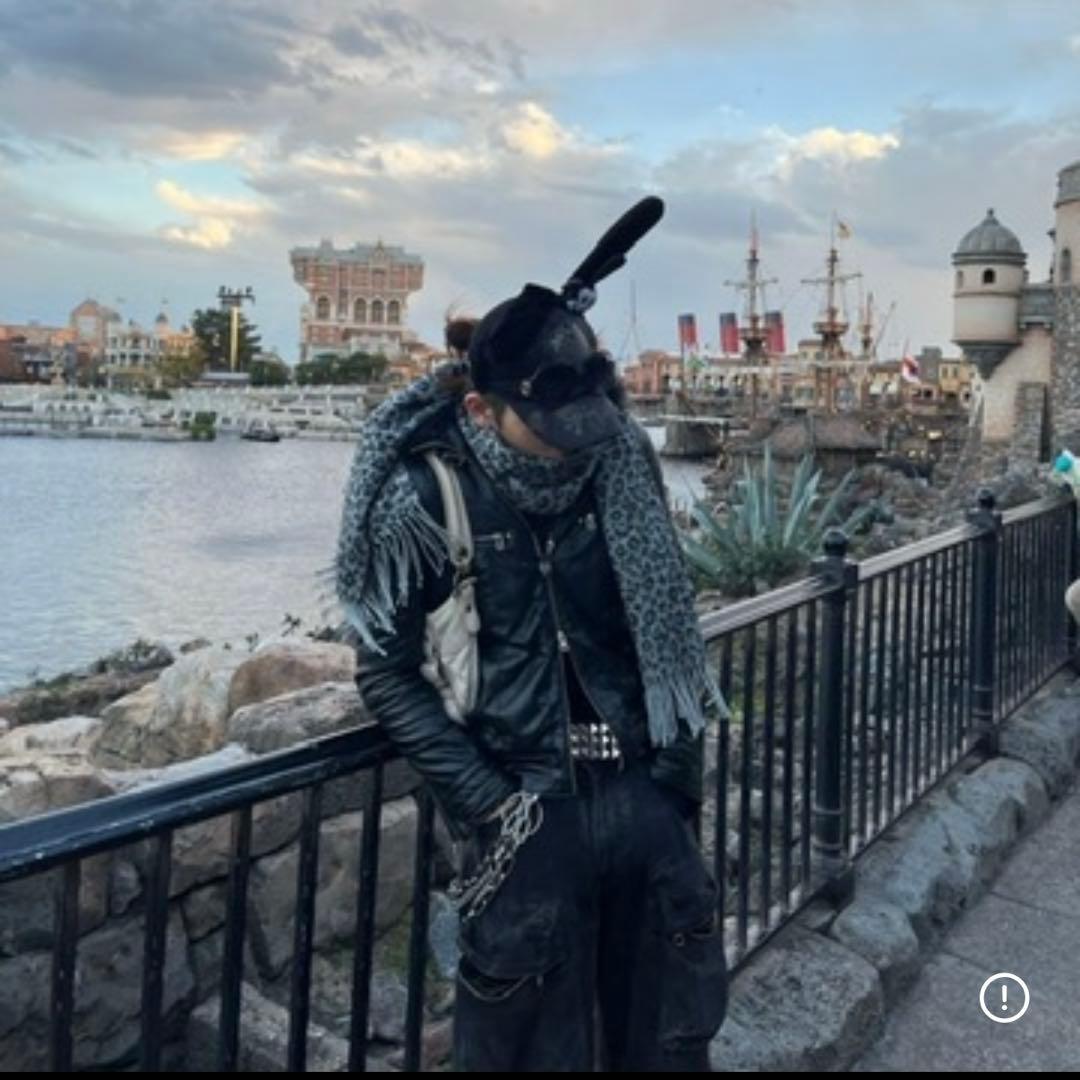 黒　レザー　平成　ライダース　ジャケット ファー