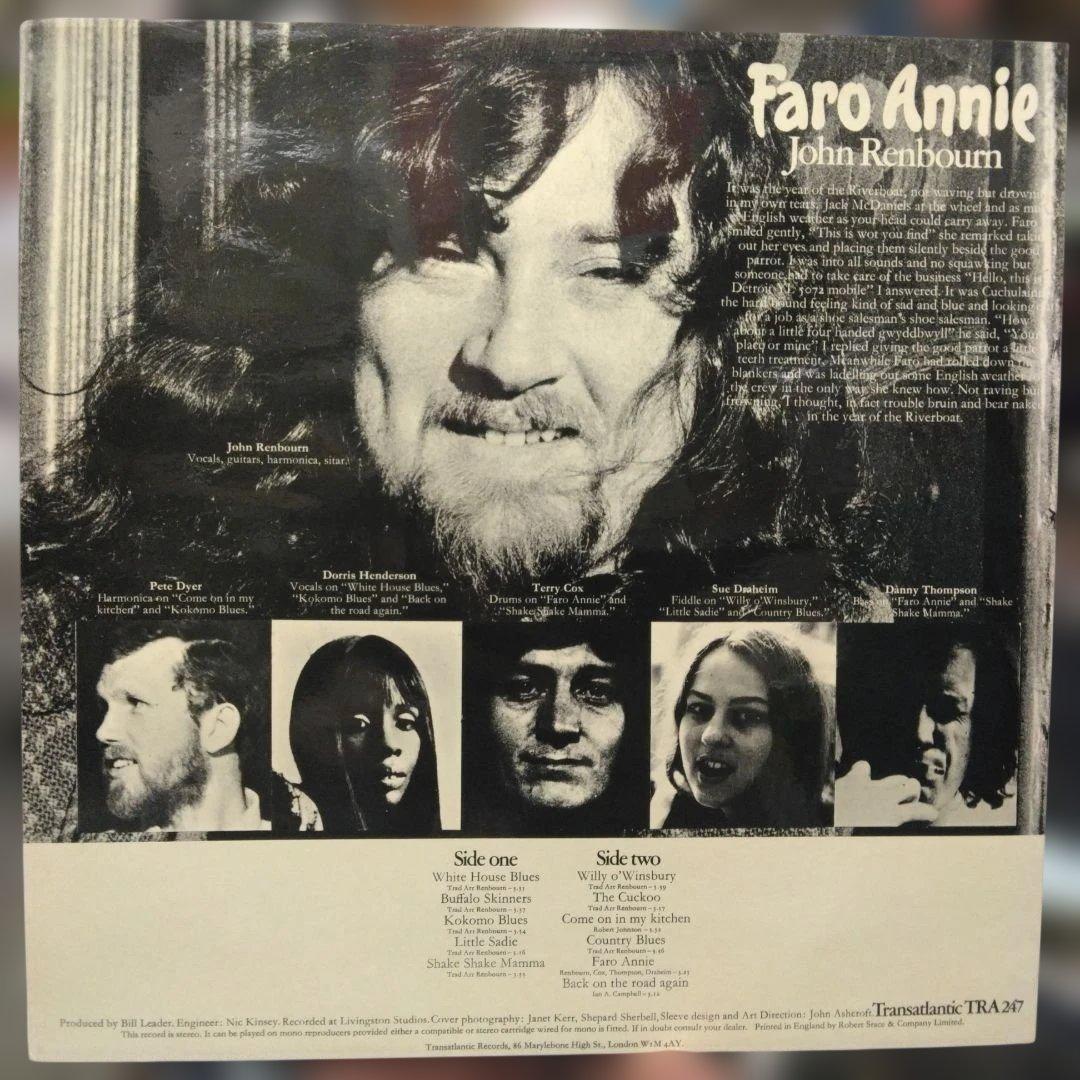 ['71年UK盤LP]ジョンレンボーン Faro Annie コーティングジャケ