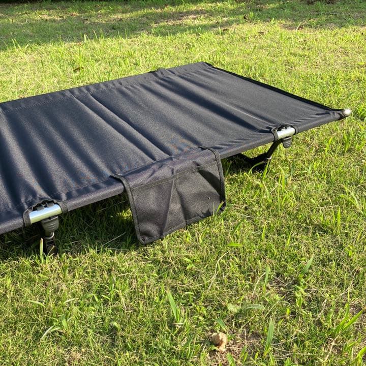 アルミコット　黒　GEJ-LCB　ローコット　アウトドアベッド