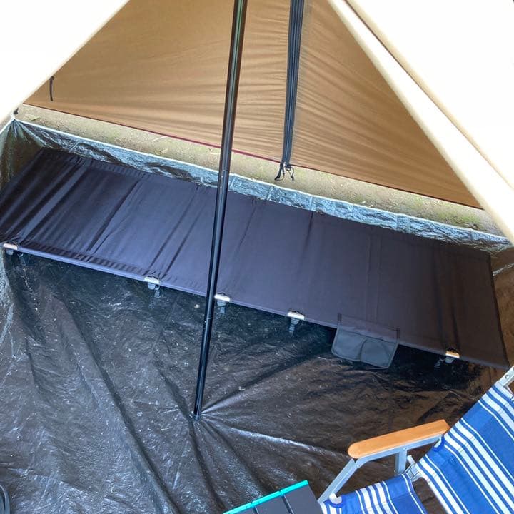 アルミコット　黒　GEJ-LCB　ローコット　アウトドアベッド