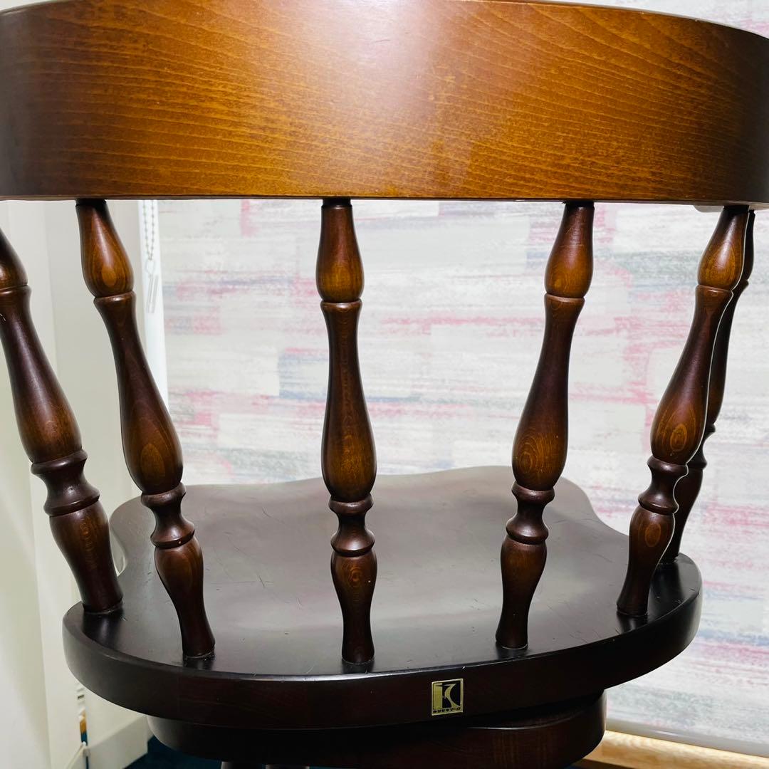 飛騨産業 ハイチェア カウンターチェア 回転椅子 アンティーク レトロ キツツキ