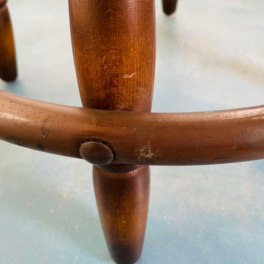 飛騨産業 ハイチェア カウンターチェア 回転椅子 アンティーク レトロ キツツキ