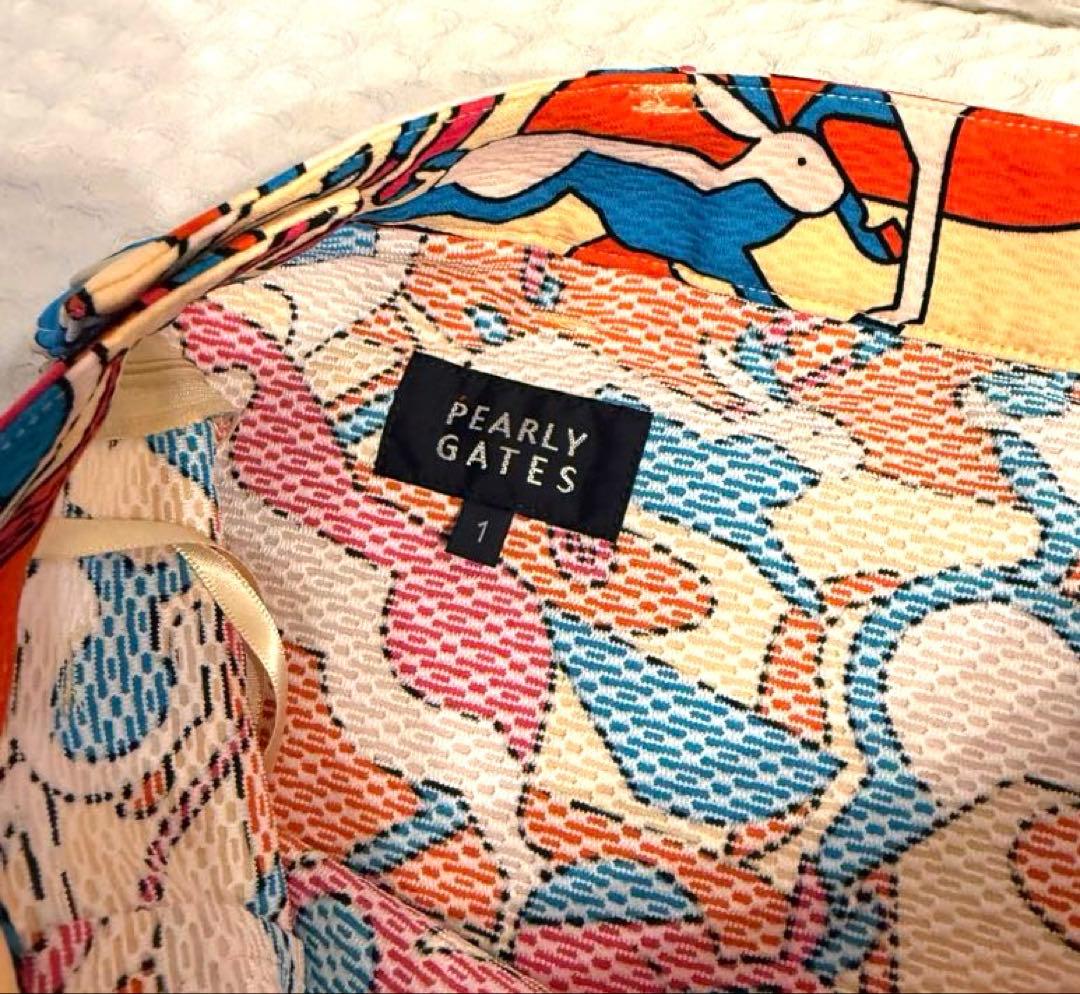 未使用　パーリーゲイツ　ポリエステルアートスカート ＜POP馬柄＞　1