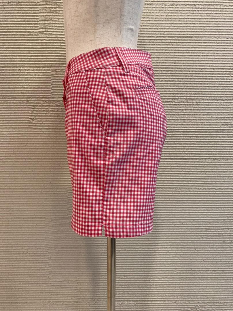 レディース　CHERVO　シェルボ　ゴルフパンツ　ショートパンツ　チェック柄
