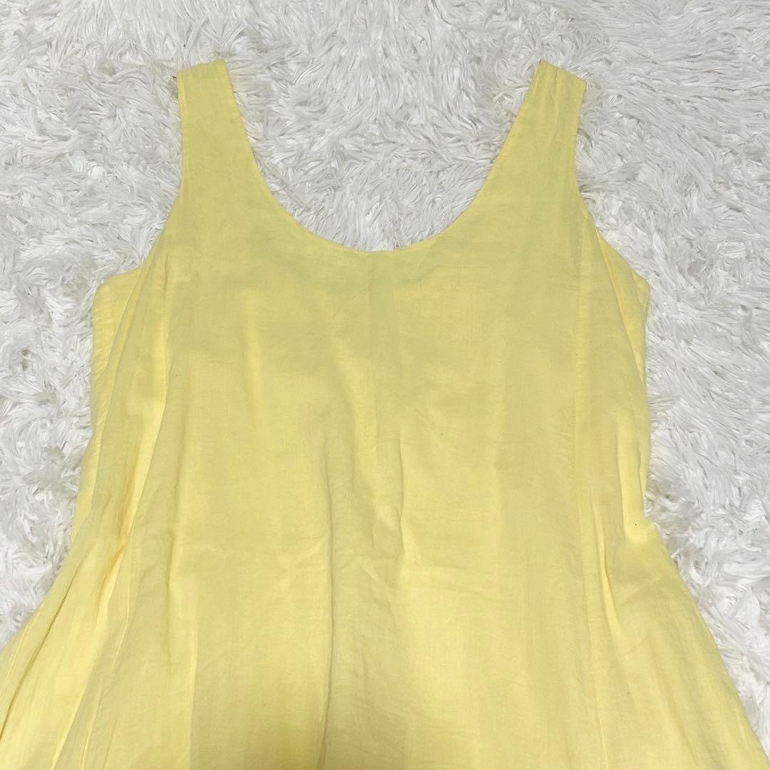 21SS MARIHA 海の月影のドレス マキシ 36 イエロー 2WAY