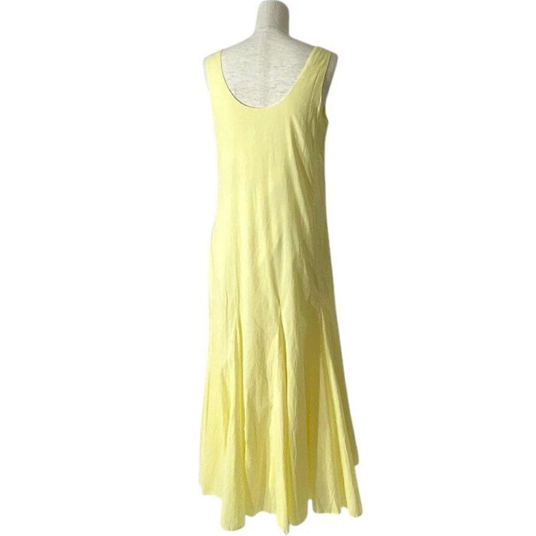 21SS MARIHA 海の月影のドレス マキシ 36 イエロー 2WAY