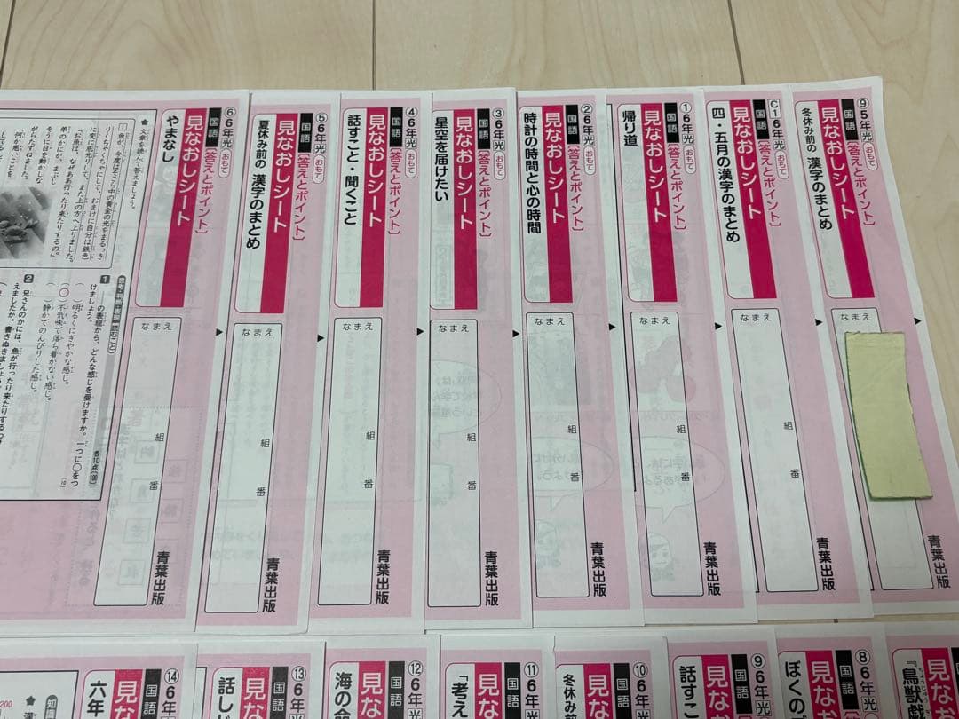 【光文書院】小学6年 国語 見なおしシート 令和7年度 19枚 青葉出版