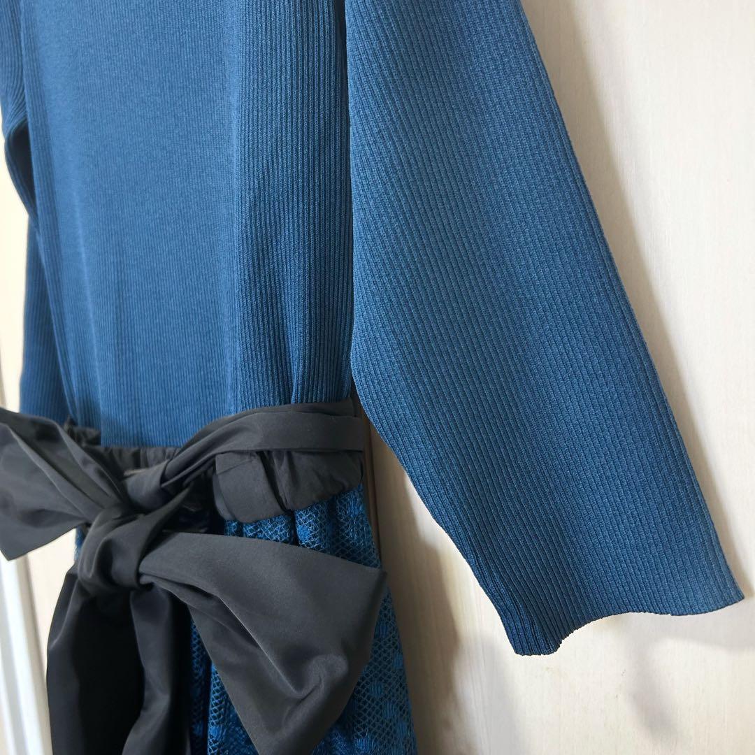 23AW♡グレースコンチネンタル チュールスカートニットワンピース 36 ドット