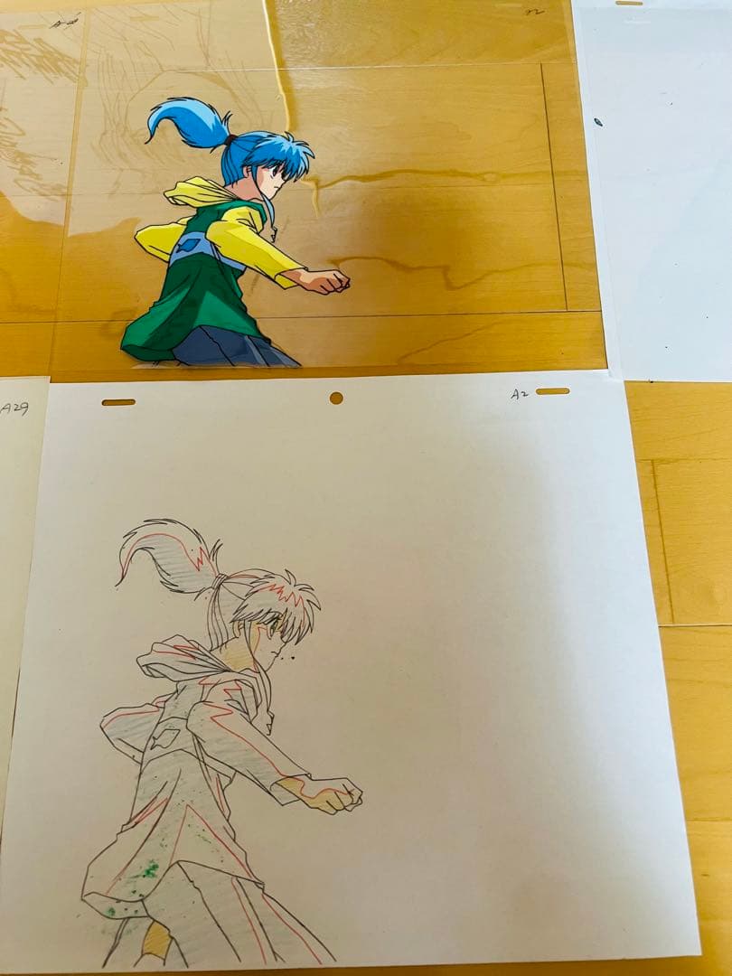 幽☆遊☆白書　蔵馬　妖狐　冨樫義博先生直筆サイン色紙　幻海.ボタンセル画セット