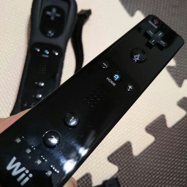 Wii ジャケット付きリモコン 黒 ブラック セット