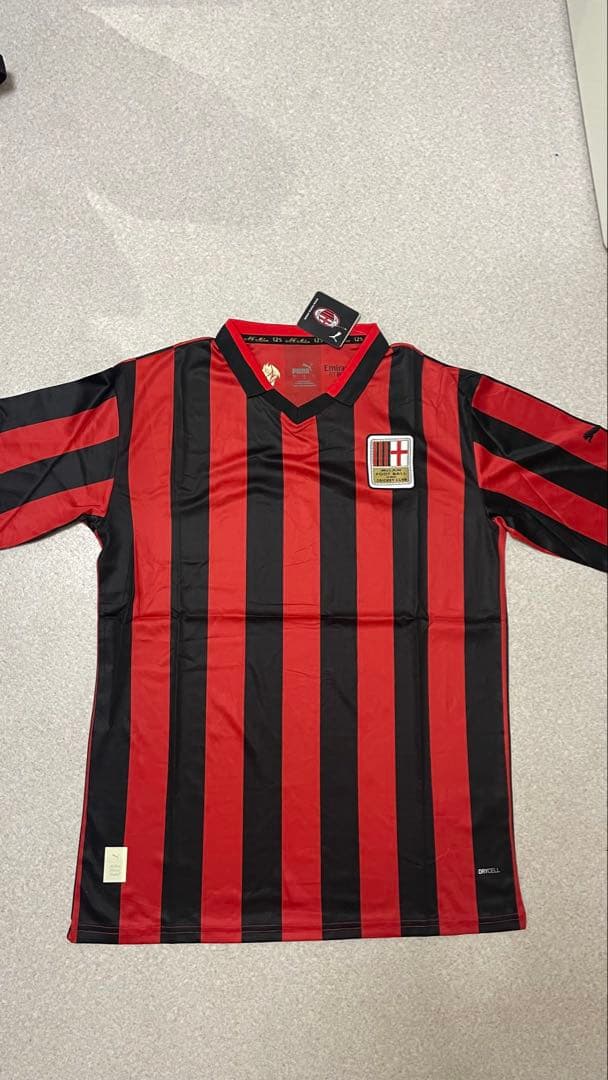 ACミラン Puma 長袖シャツ 赤/黒