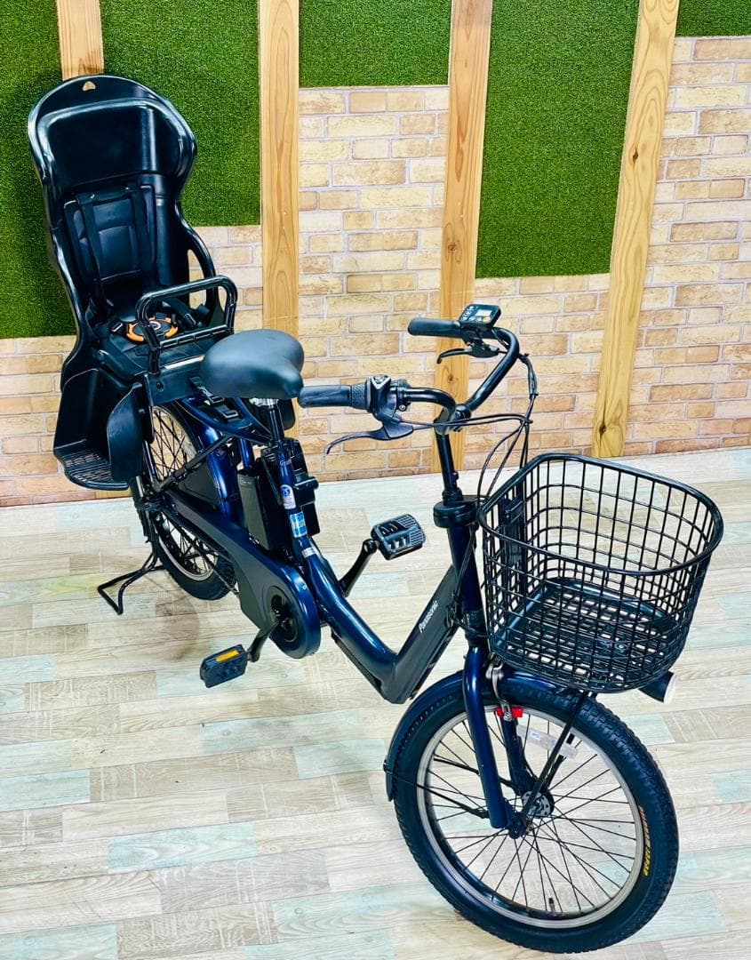 値上直前 ネイビー 王様 ギュットアニーズ子供乗せ電動アシスト自転車 H3536