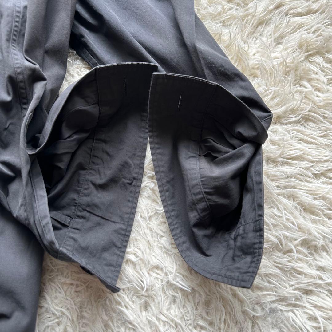 マーガレットハウエル　コットンツイル　シャツワンピース　Aライン　グレー　日本製