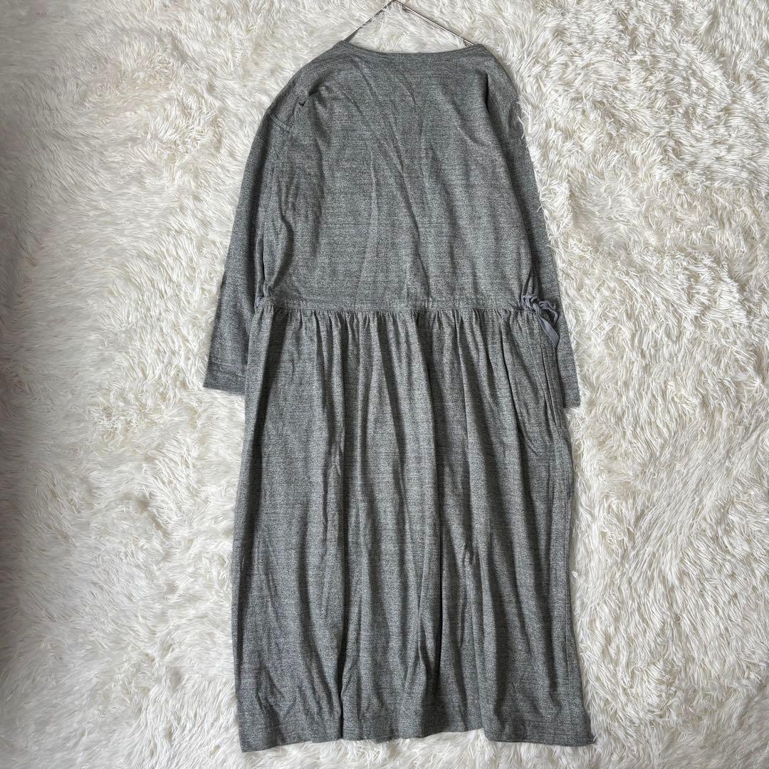 イッセイミヤケ✨プランテーション✨コットン切替ロングワンピース✨リボン✨ゆったり