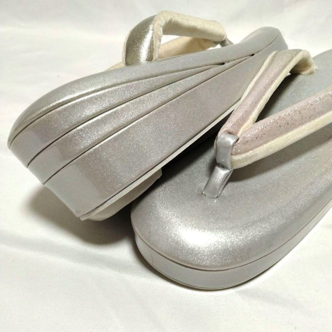 6633 バックセット 合皮 螺鈿入り 未使用品 サービス品草履ハイクッション