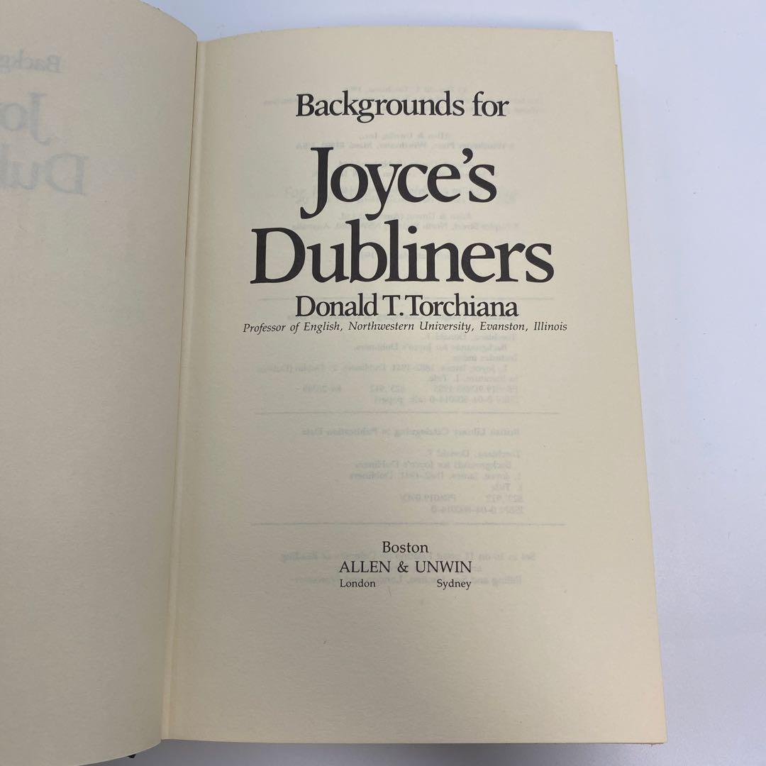 洋書 Backgrounds for Joyce's Dubliners