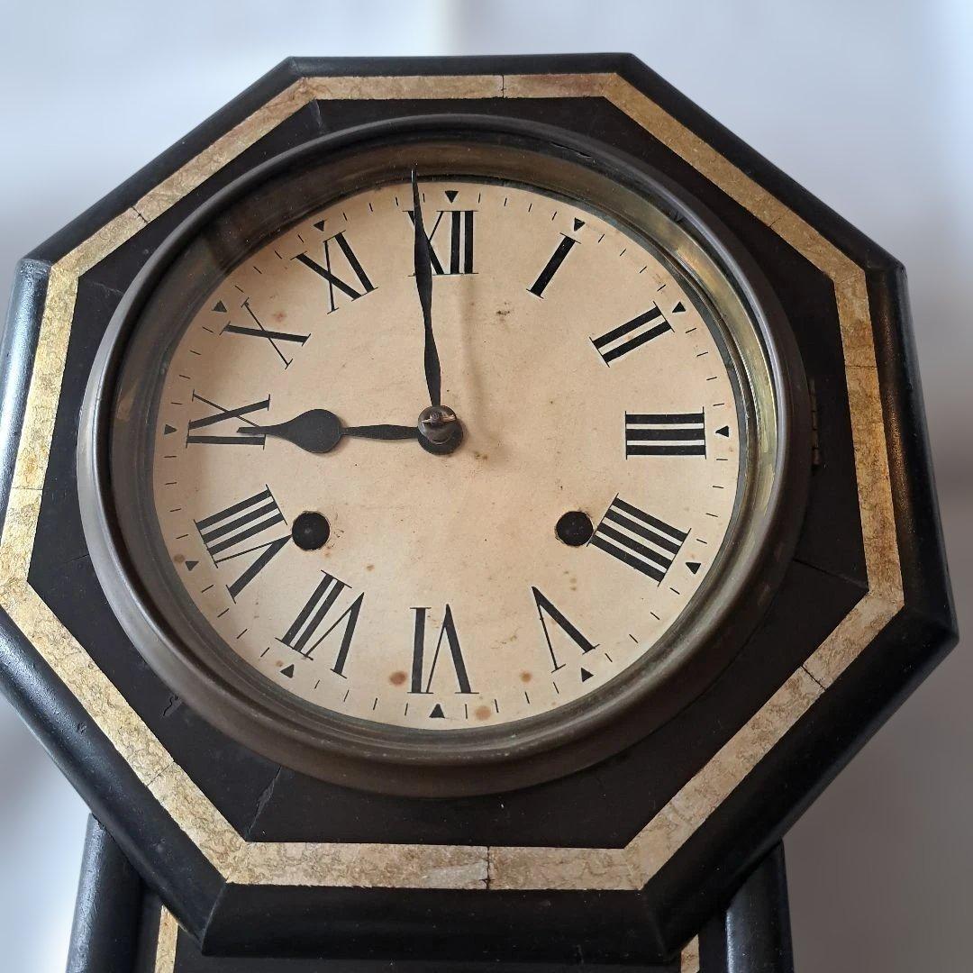 おまけ付【精工舎/SEIKOSHA】ゼンマイ式　八角ボンボン掛け時計アンティーク