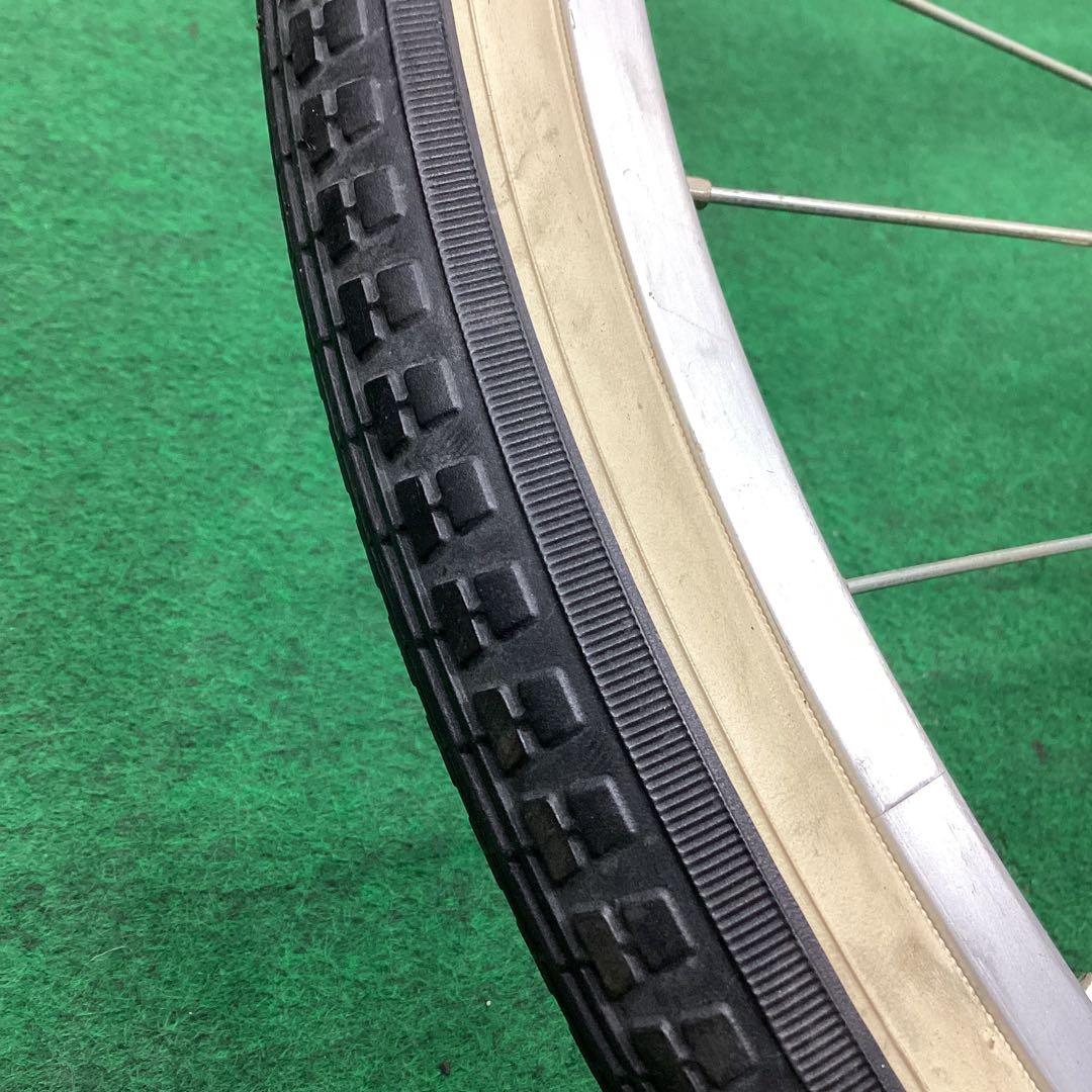 22×1 3/8 タイヤ付　アルミリム　シングル　リア　後ろ　22インチ