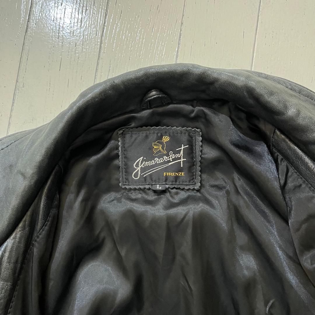 90S ビンテージレザーボンバージャケット Lサイズ 黒