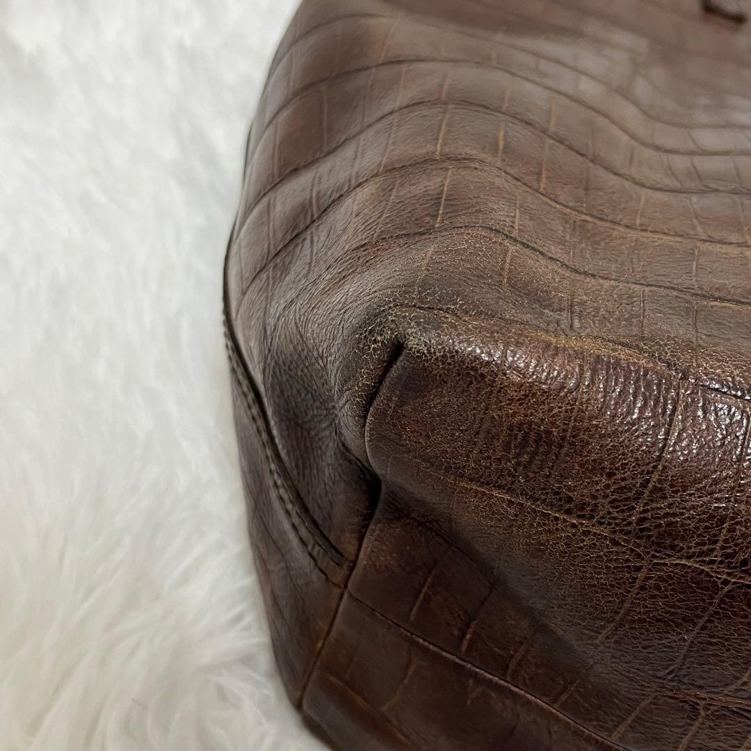 最高級✨フェリージ ✨クロコ型押し　レザートートバッグ ビジネス　11-91