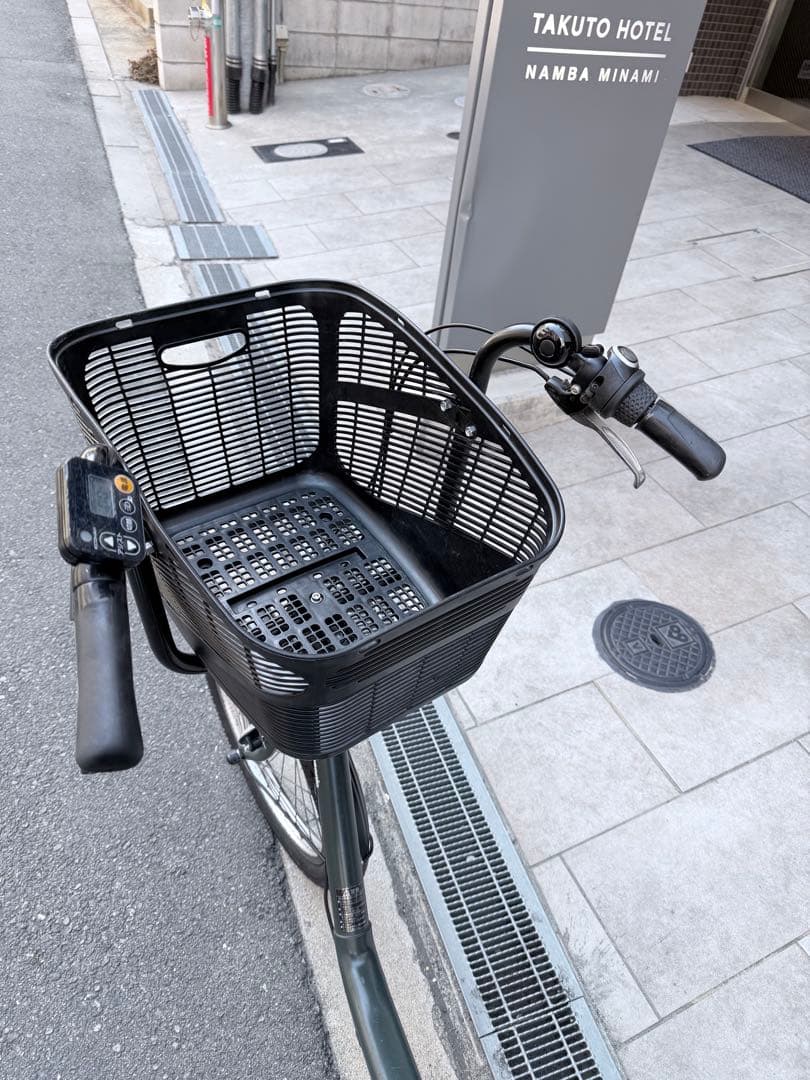 大阪府　パナソニック　電動アシスト自転車 チャイルドシート付き ダークグリーン