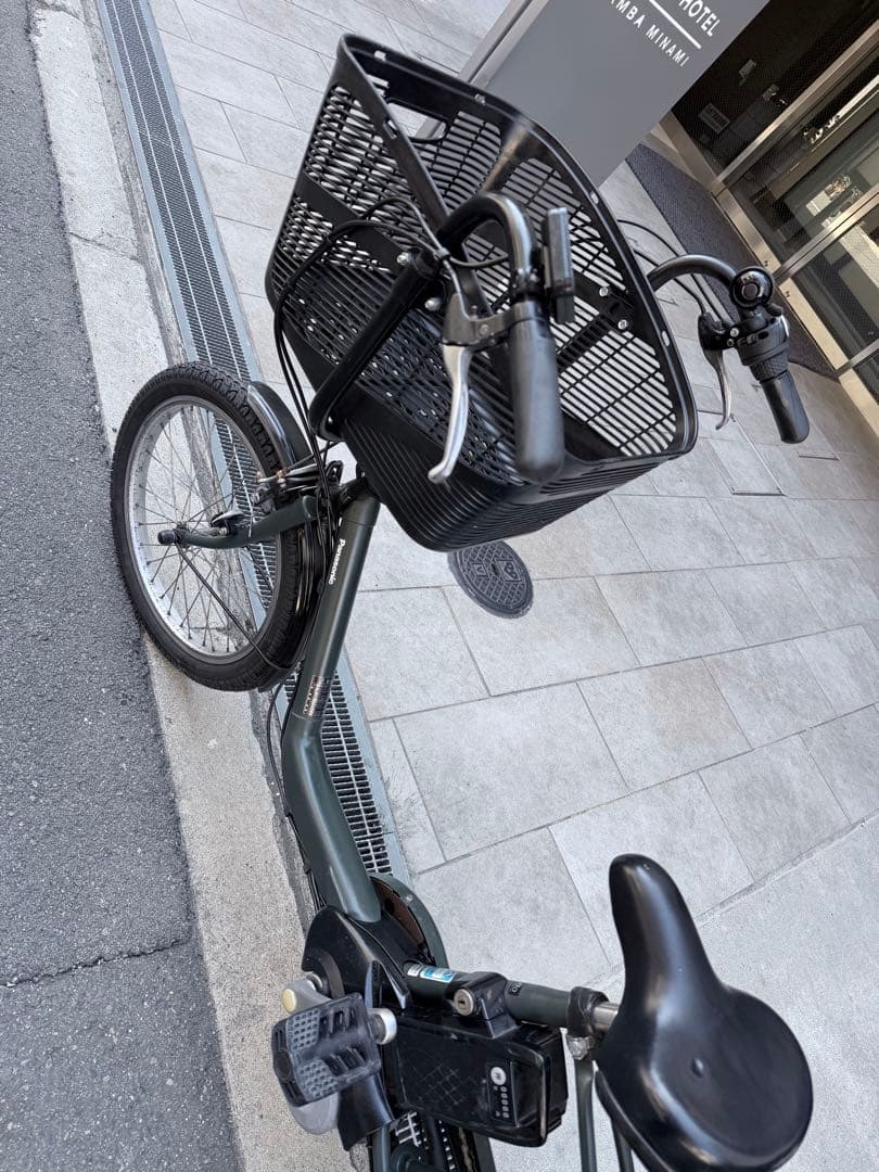 大阪府　パナソニック　電動アシスト自転車 チャイルドシート付き ダークグリーン