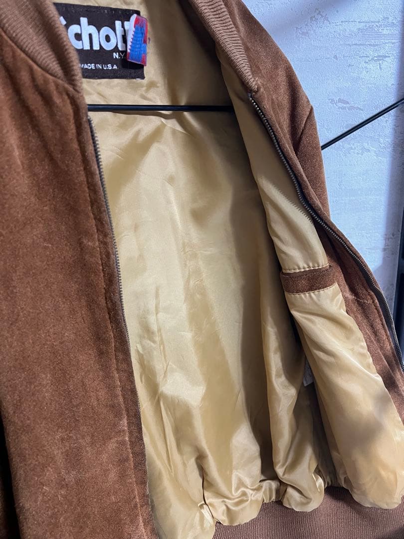 Schott 327廃盤モデル スエードジャケット サイズ40 lDEALzip