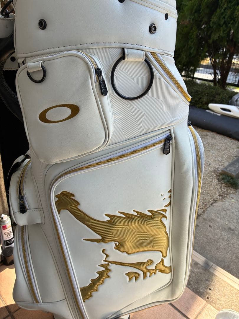 激レア！OAKLEYゴルフキャディバッグ セットゴールドスカルロゴ