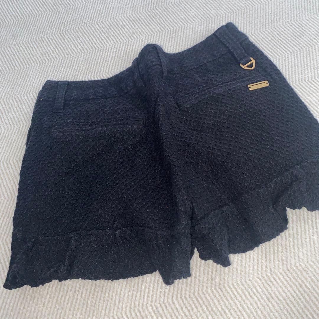 セントアンドリースブラック フリルパンツ S ゴルフ