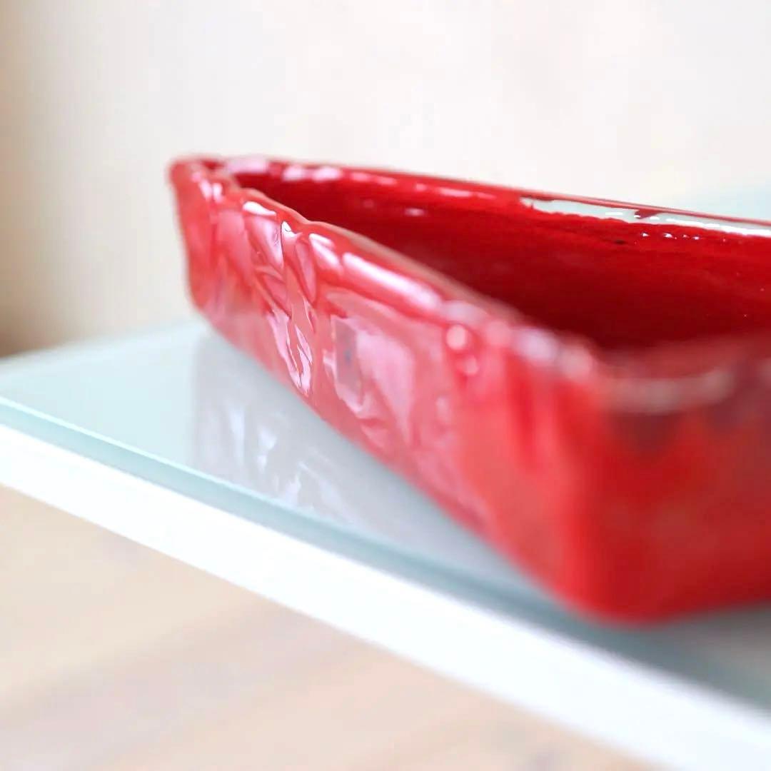 Rare IWATA GLASS Red Triangle Bowl/岩田工芸