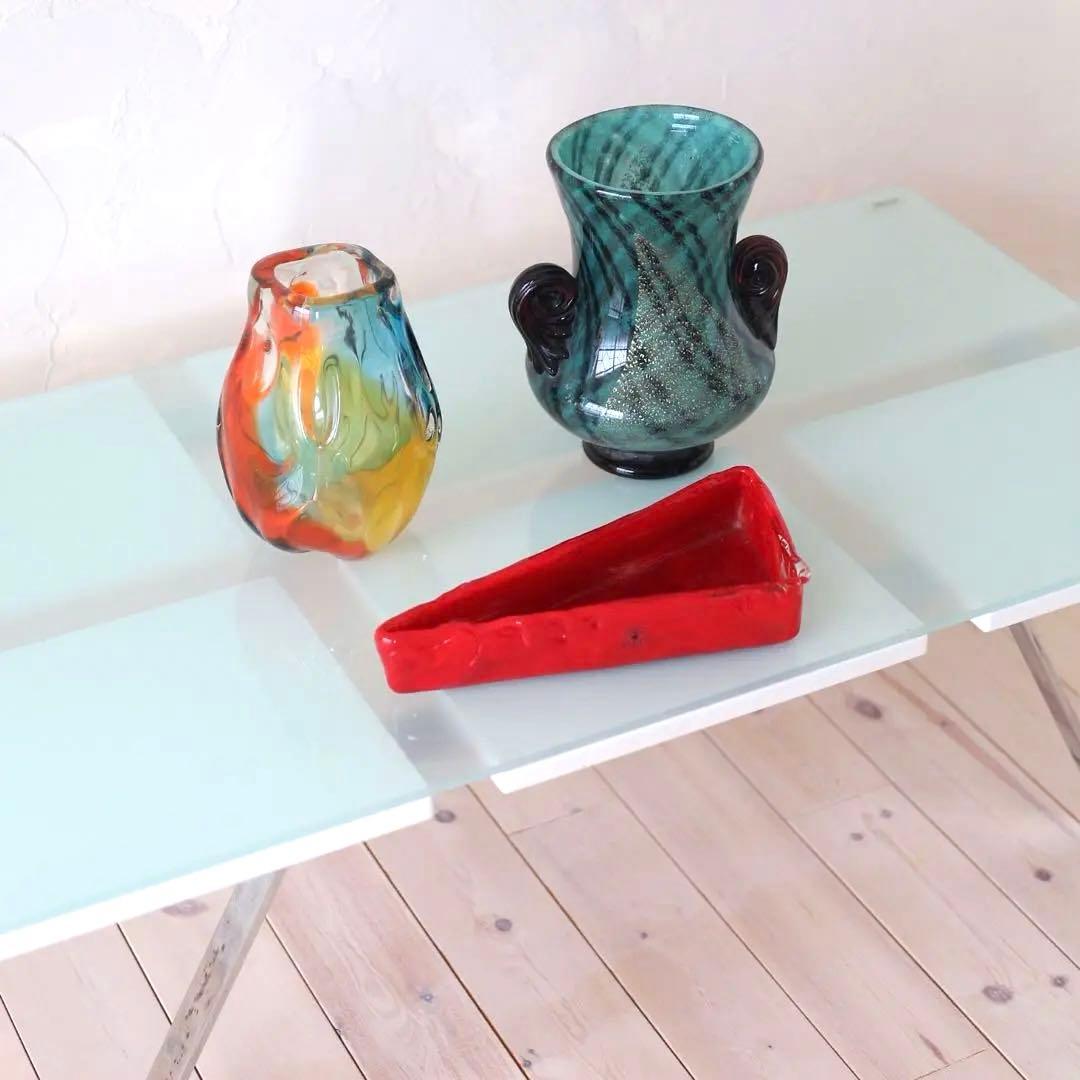 Rare IWATA GLASS Red Triangle Bowl/岩田工芸