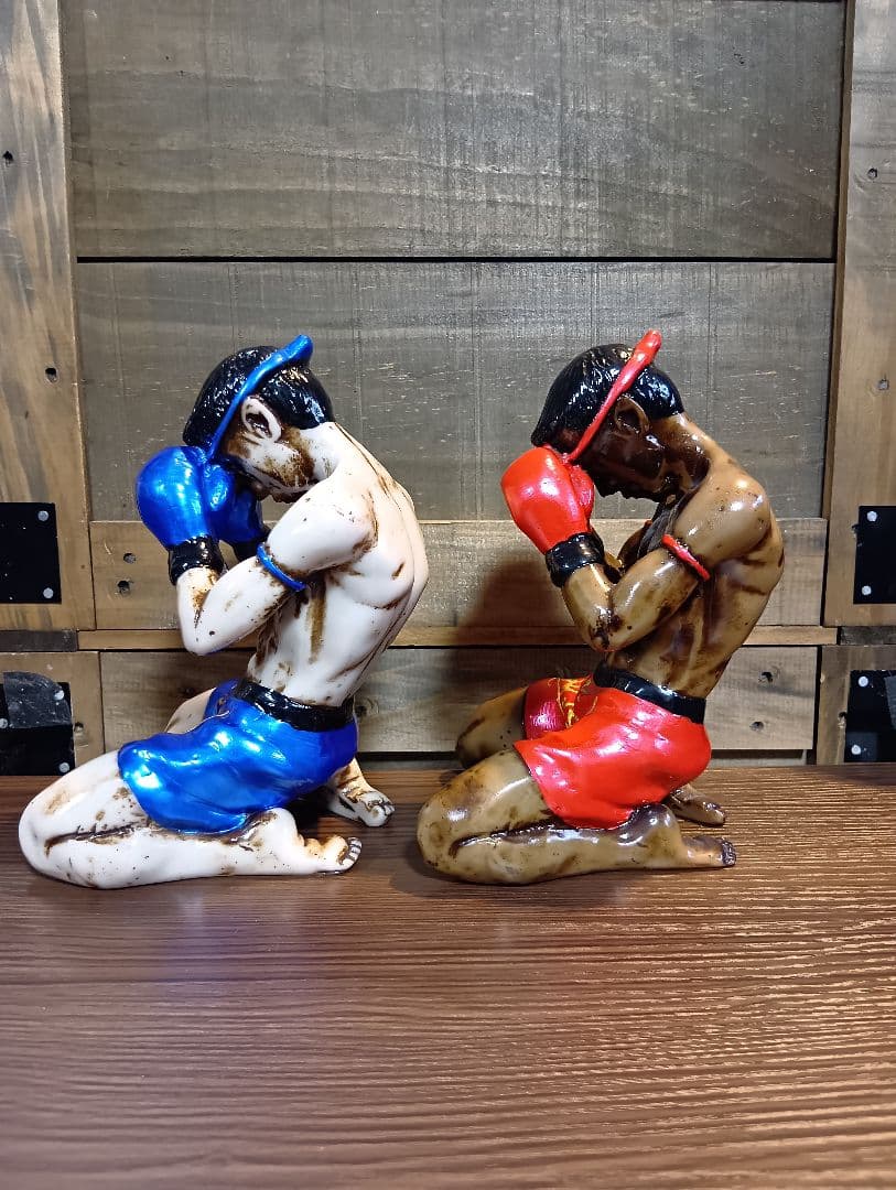 ２体セット　キックボクシング　ムエタイ　フィギア　格闘技　インテリア　タイ