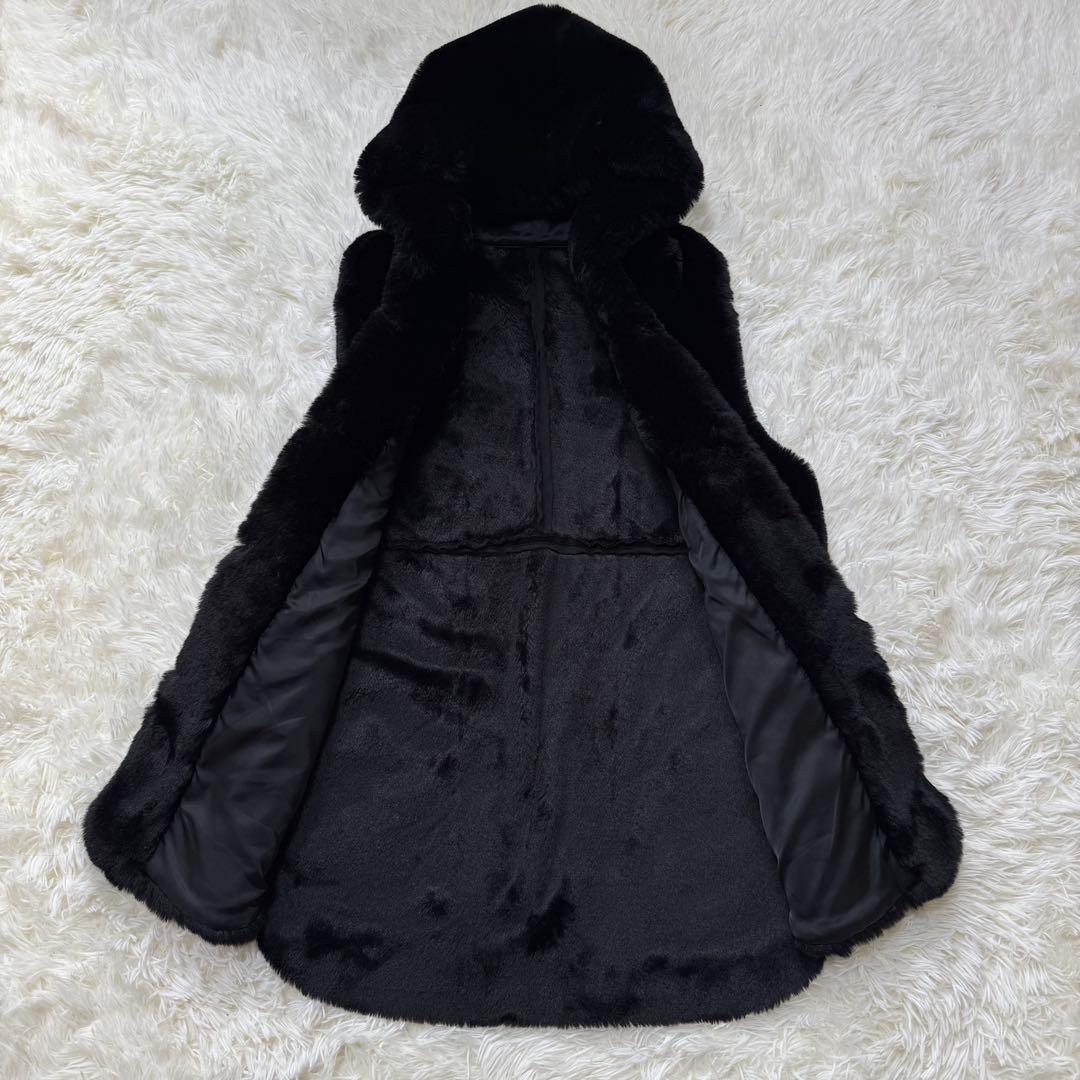 ちゃあ PASSIONE パシオーネ フェイクファー ベスト フード付き